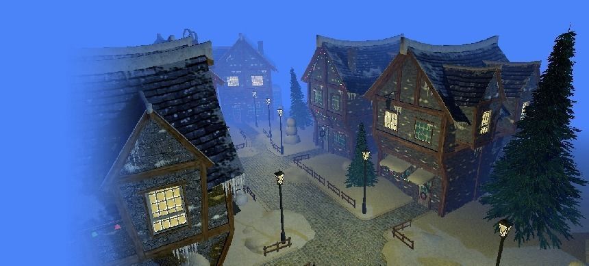 Winter House Low-poly 3D model_13