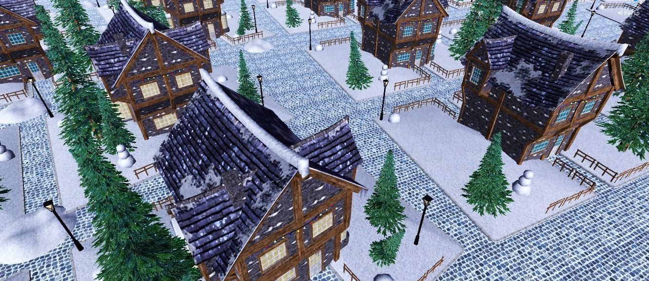 Winter House Low-poly 3D model_17