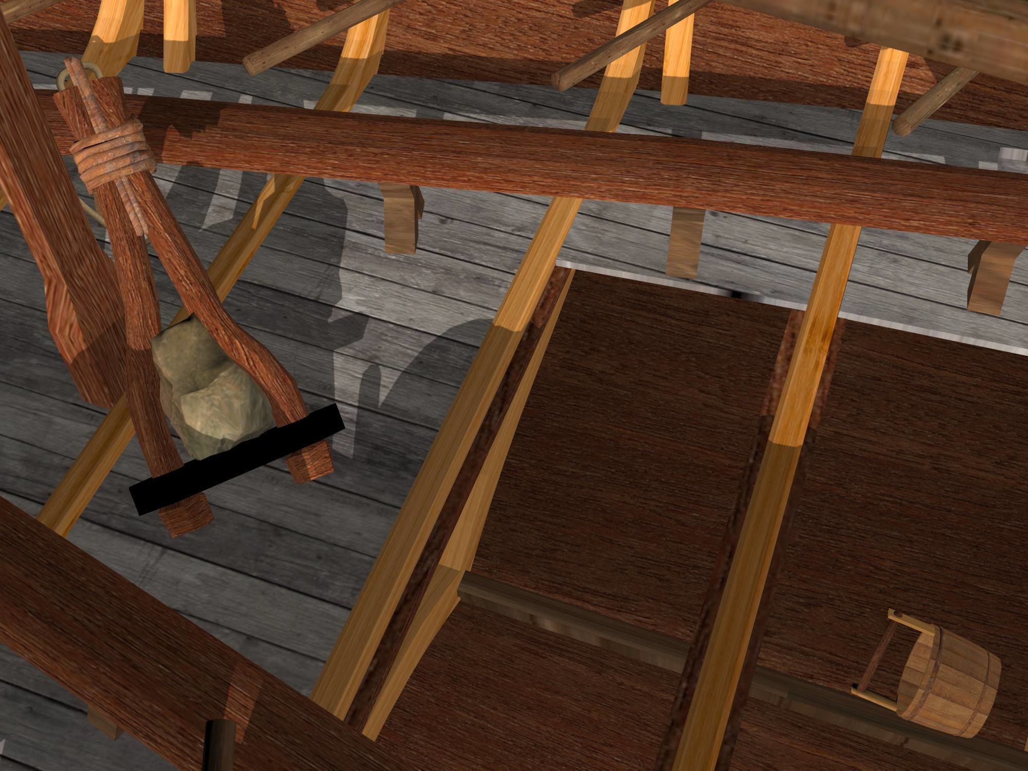 Viking Longship - Drakkar Low-poly 3D model_12