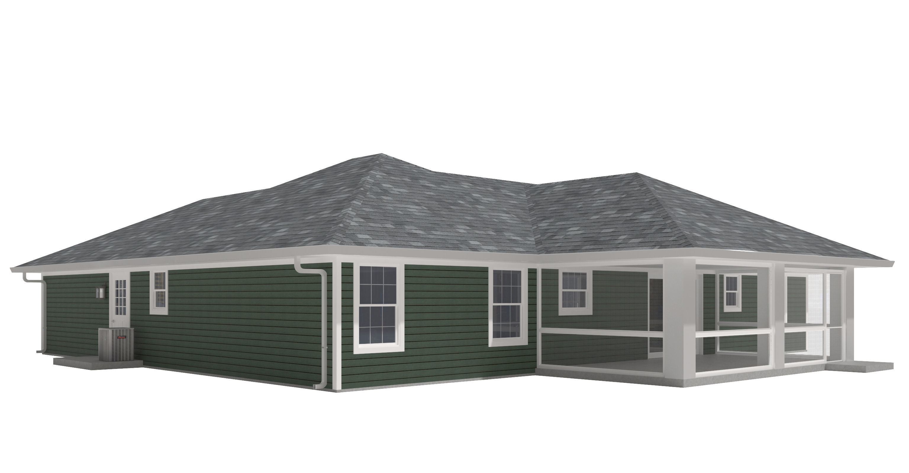 House-027 Low Poly 3D model_2