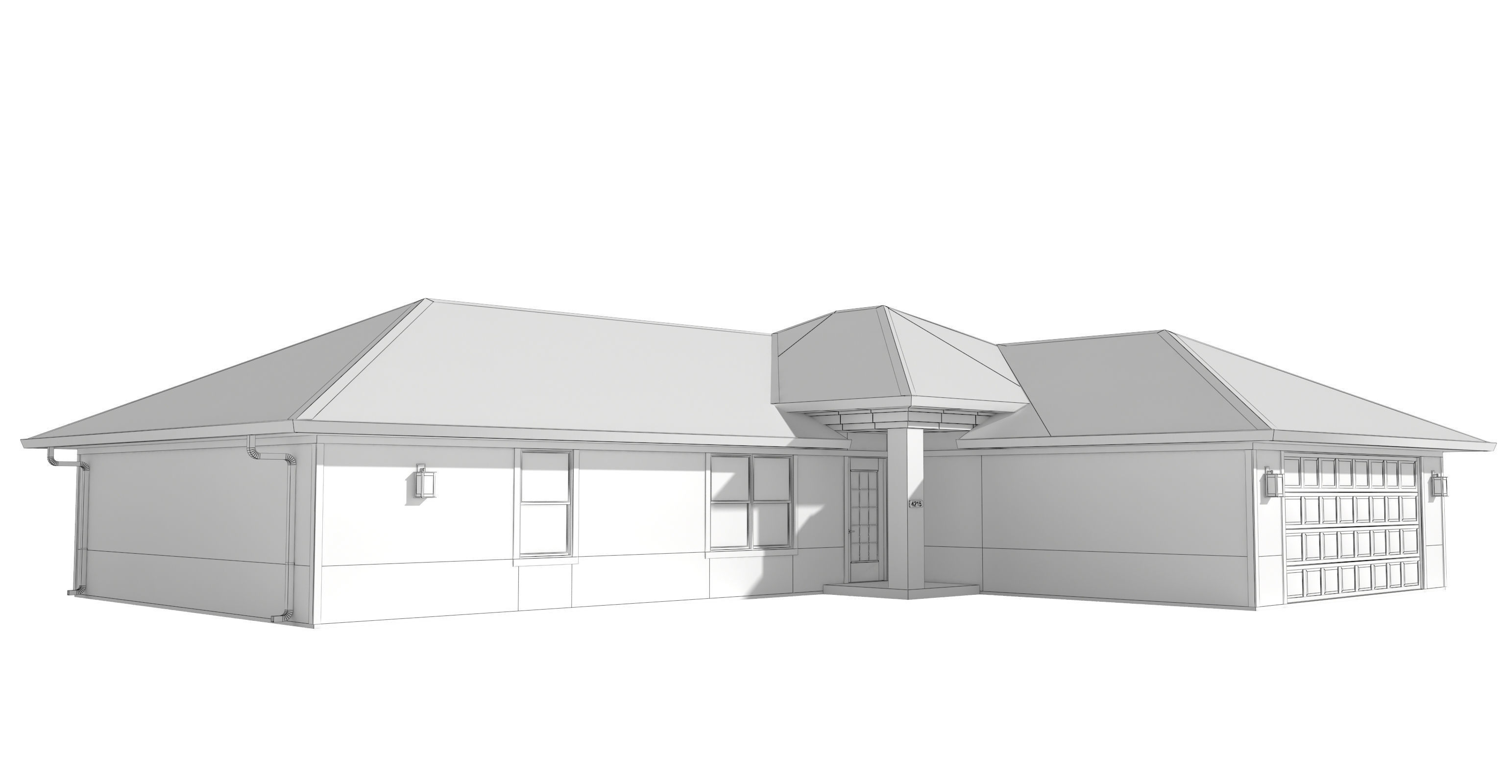 House-027 Low Poly 3D model_11