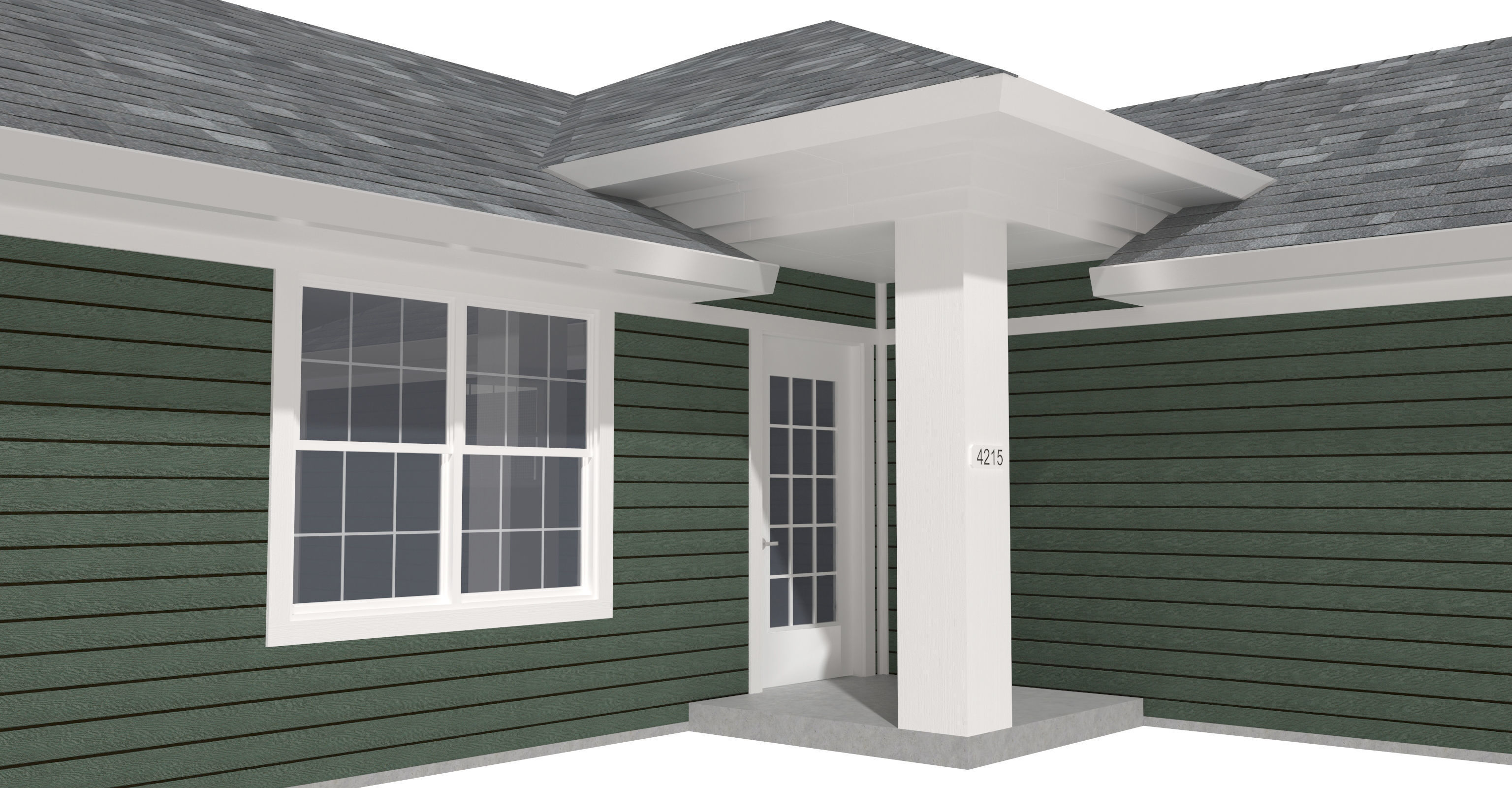 House-027 Low Poly 3D model_10