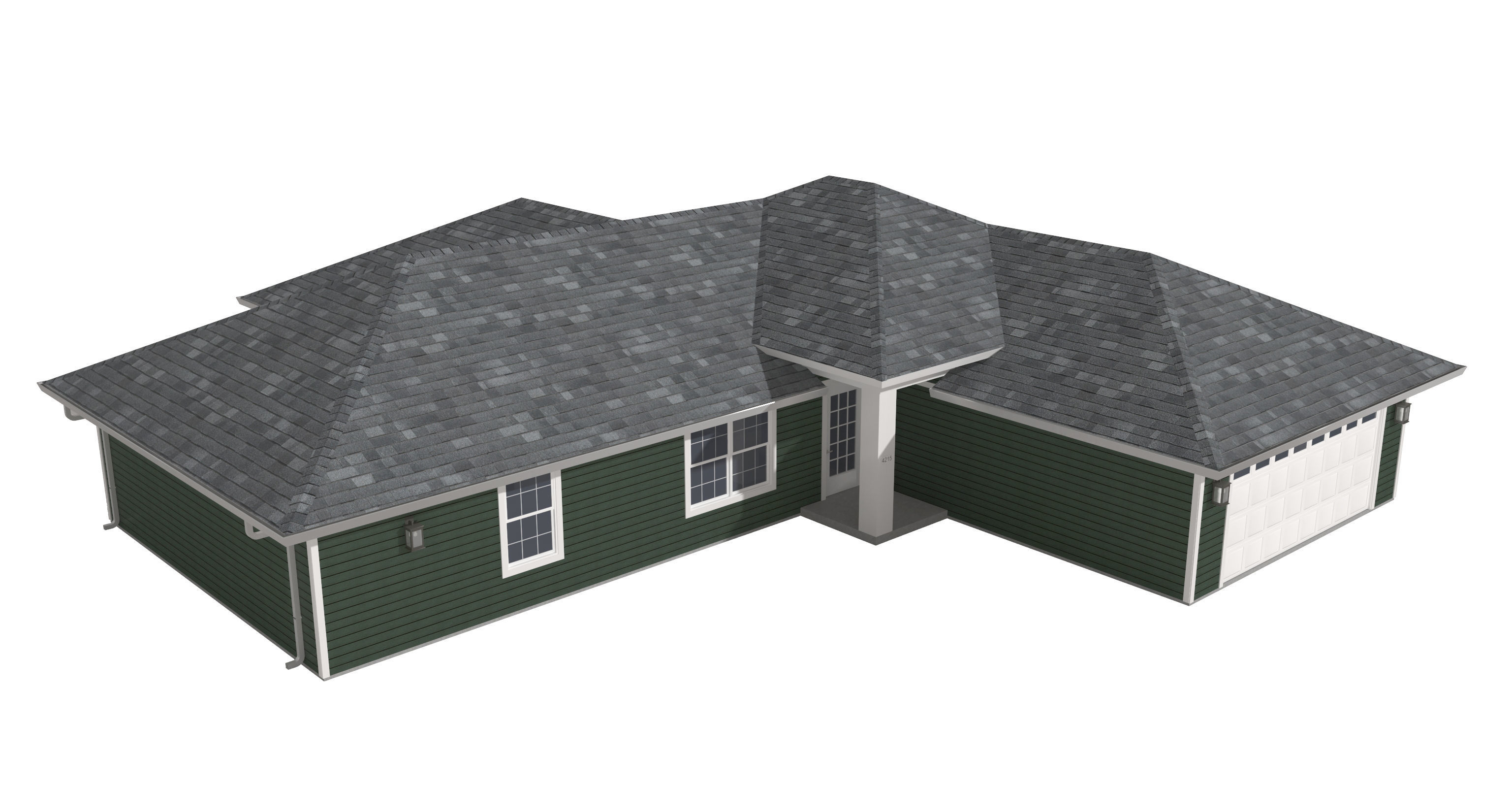 House-027 Low Poly 3D model_4
