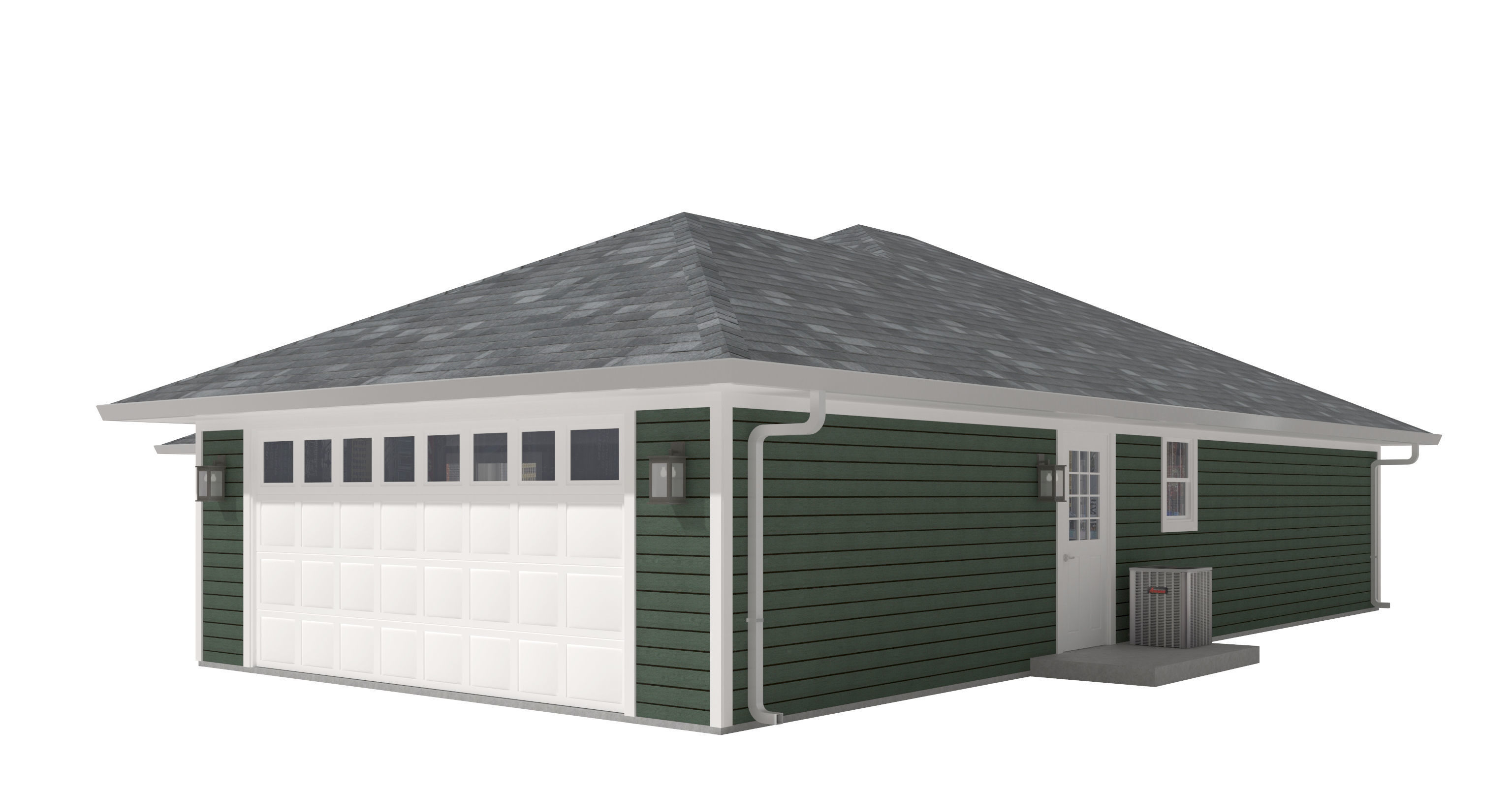 House-027 Low Poly 3D model_1