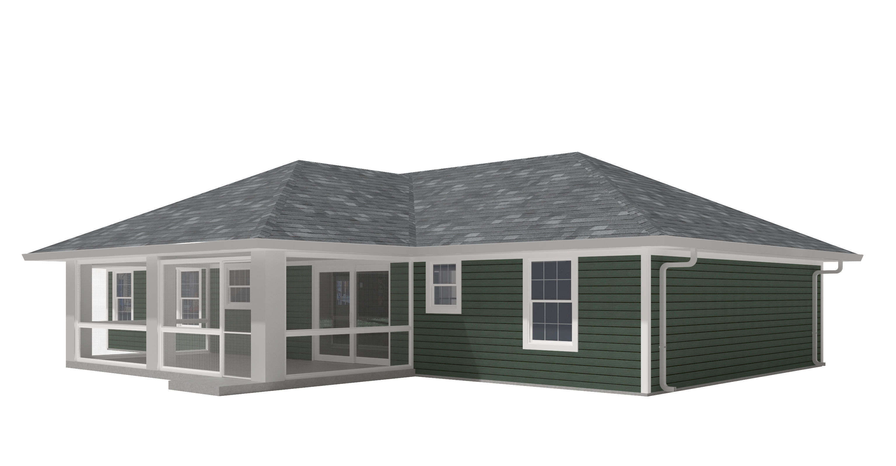 House-027 Low Poly 3D model_3