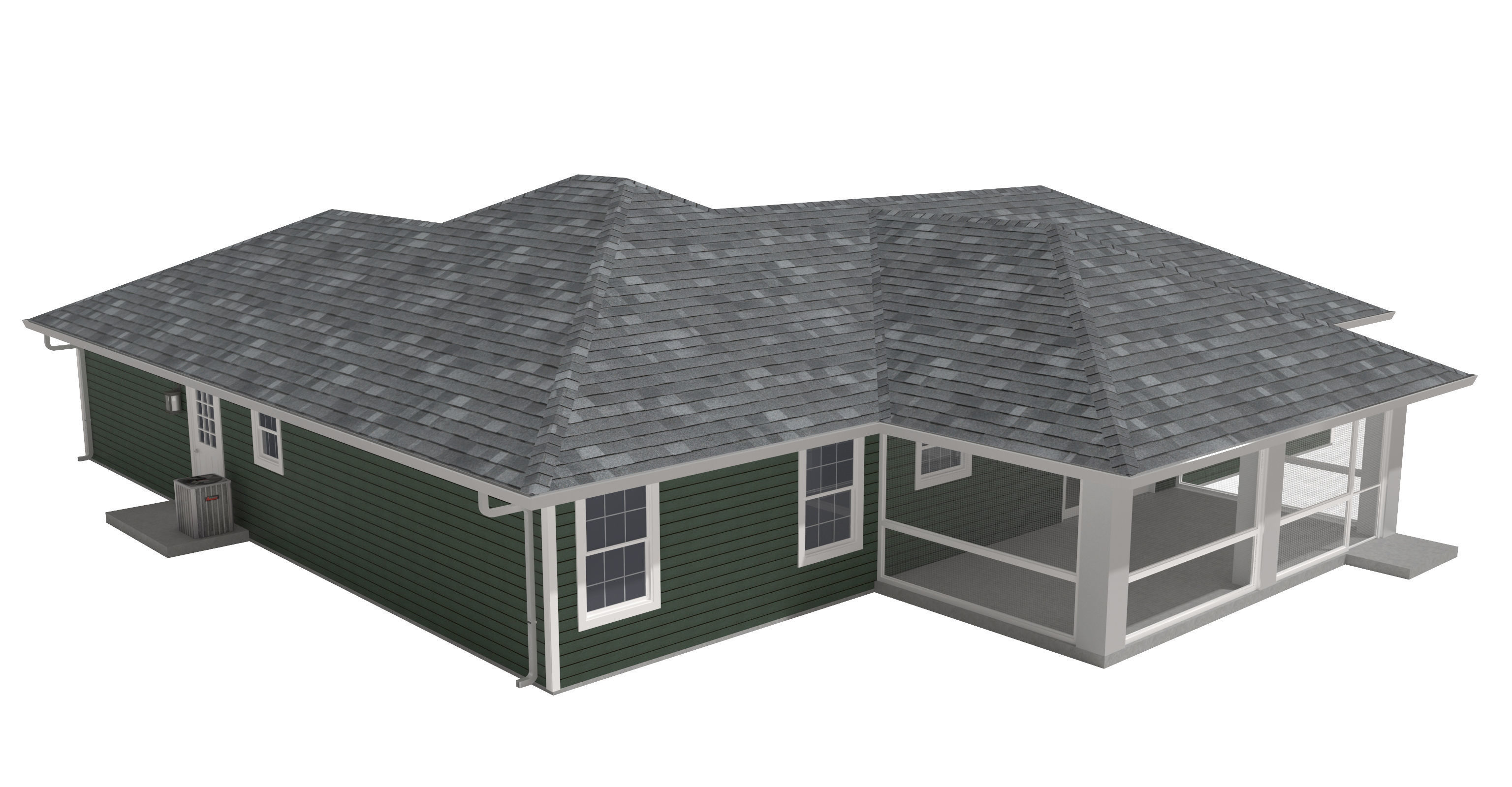 House-027 Low Poly 3D model_5