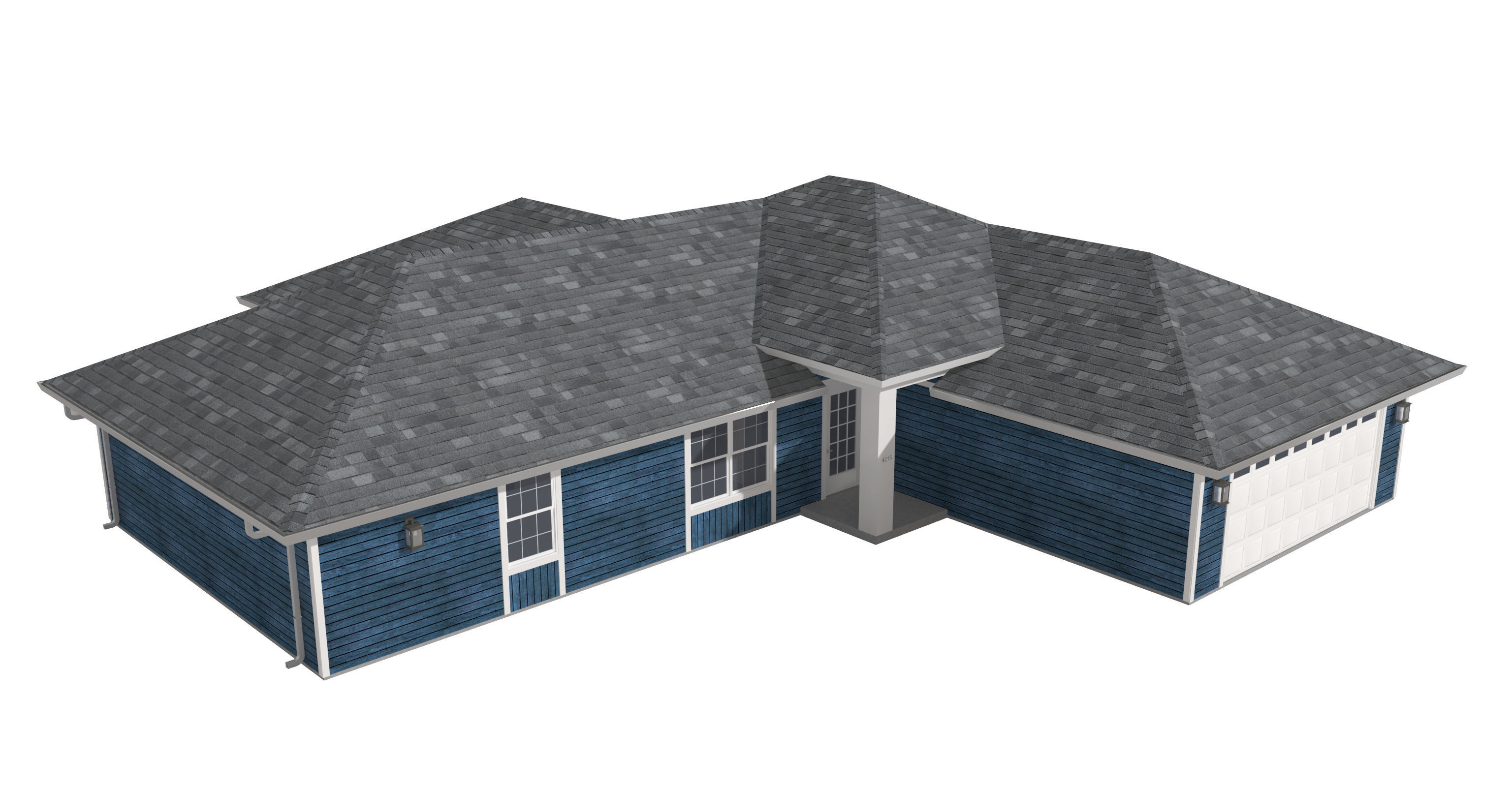 House-028 Low Poly 3D model_4