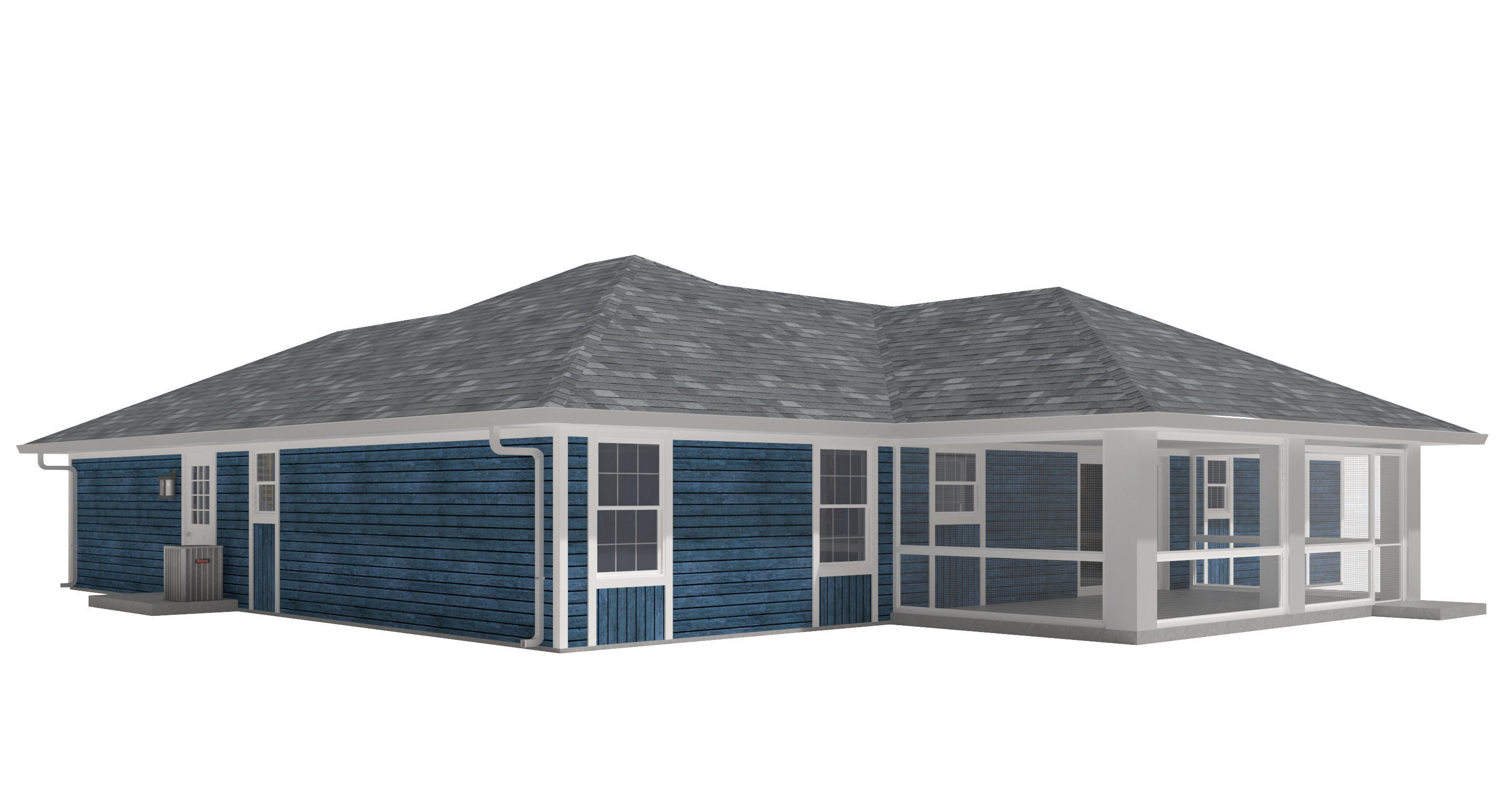 House-028 Low Poly 3D model_2