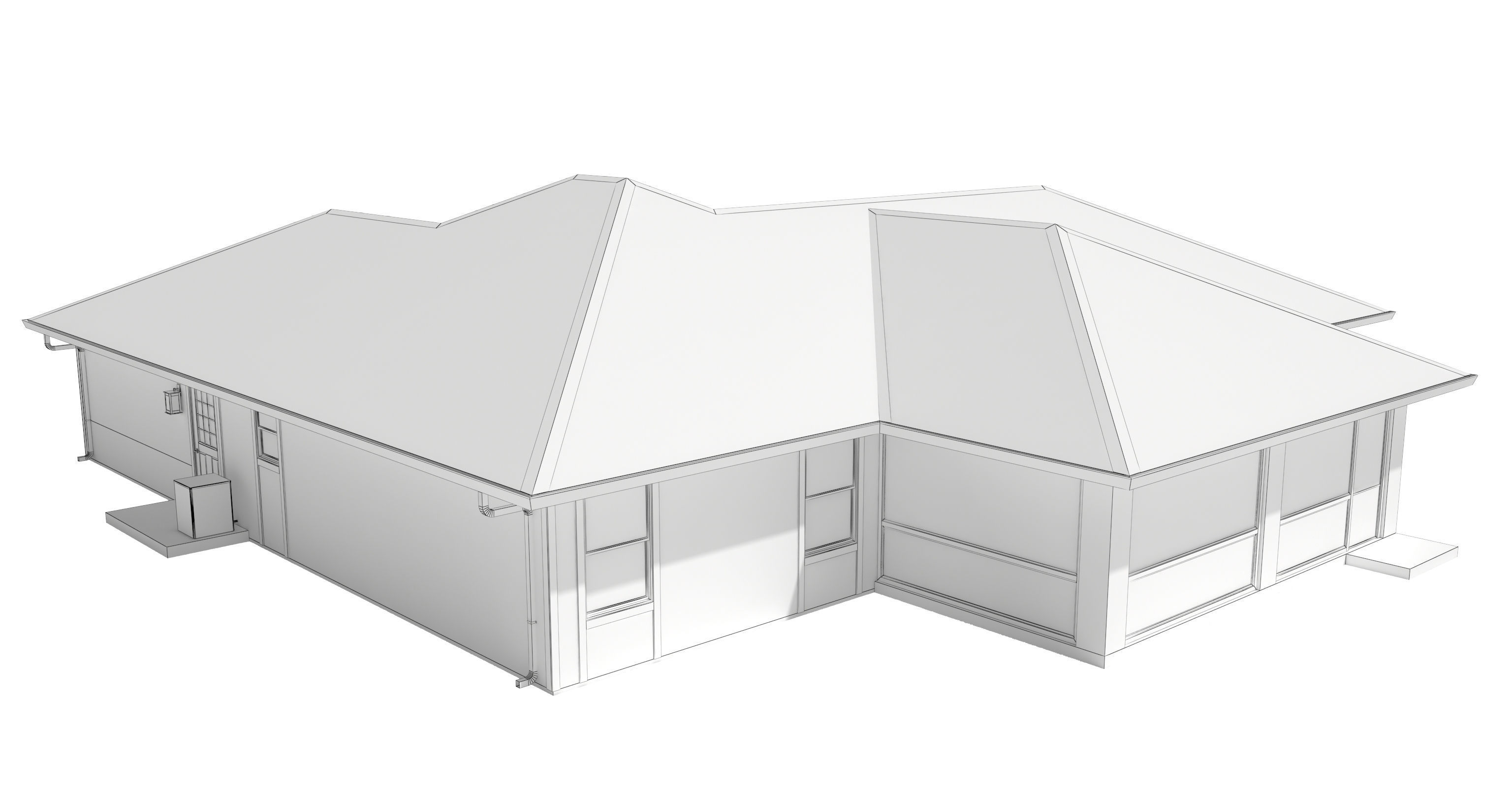 House-028 Low Poly 3D model_12