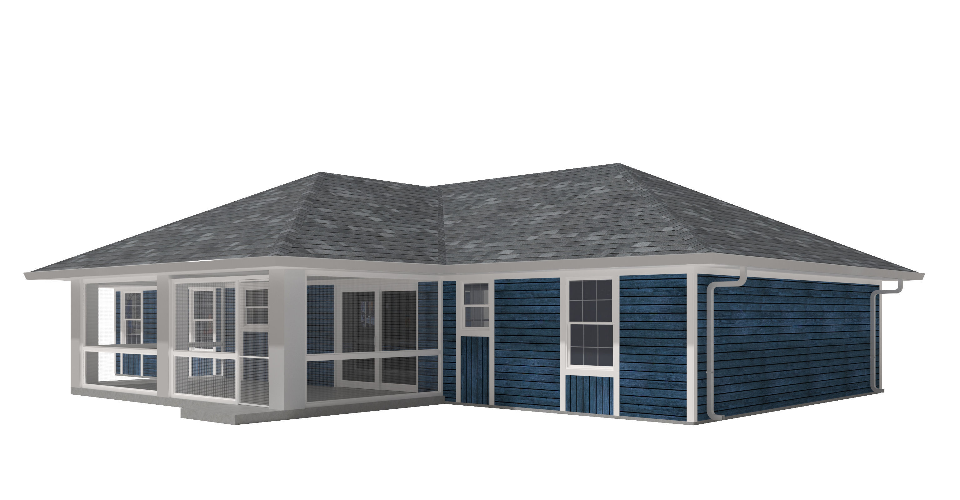 House-028 Low Poly 3D model_3