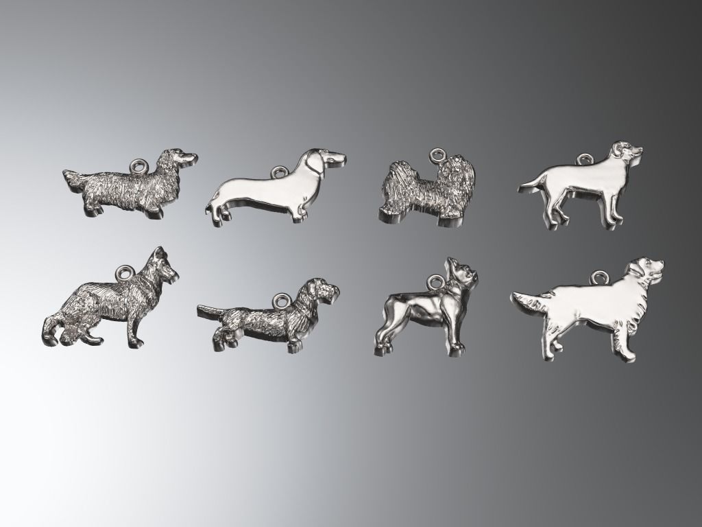 Dog charms pack 3D print model