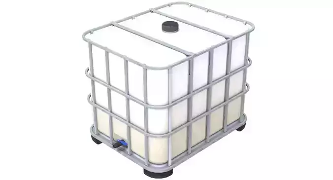 Caged IBC Tote 1 Low-poly 3D model