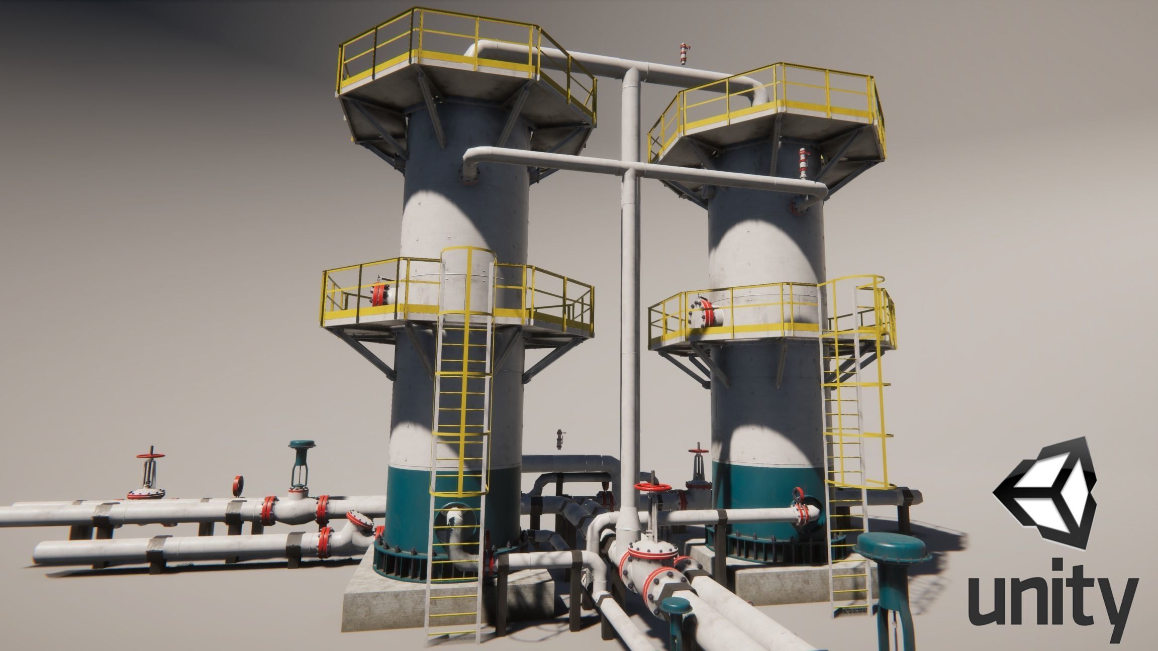 Industrial Vertical Vessel PBR Game Ready Low-poly 3D model_15