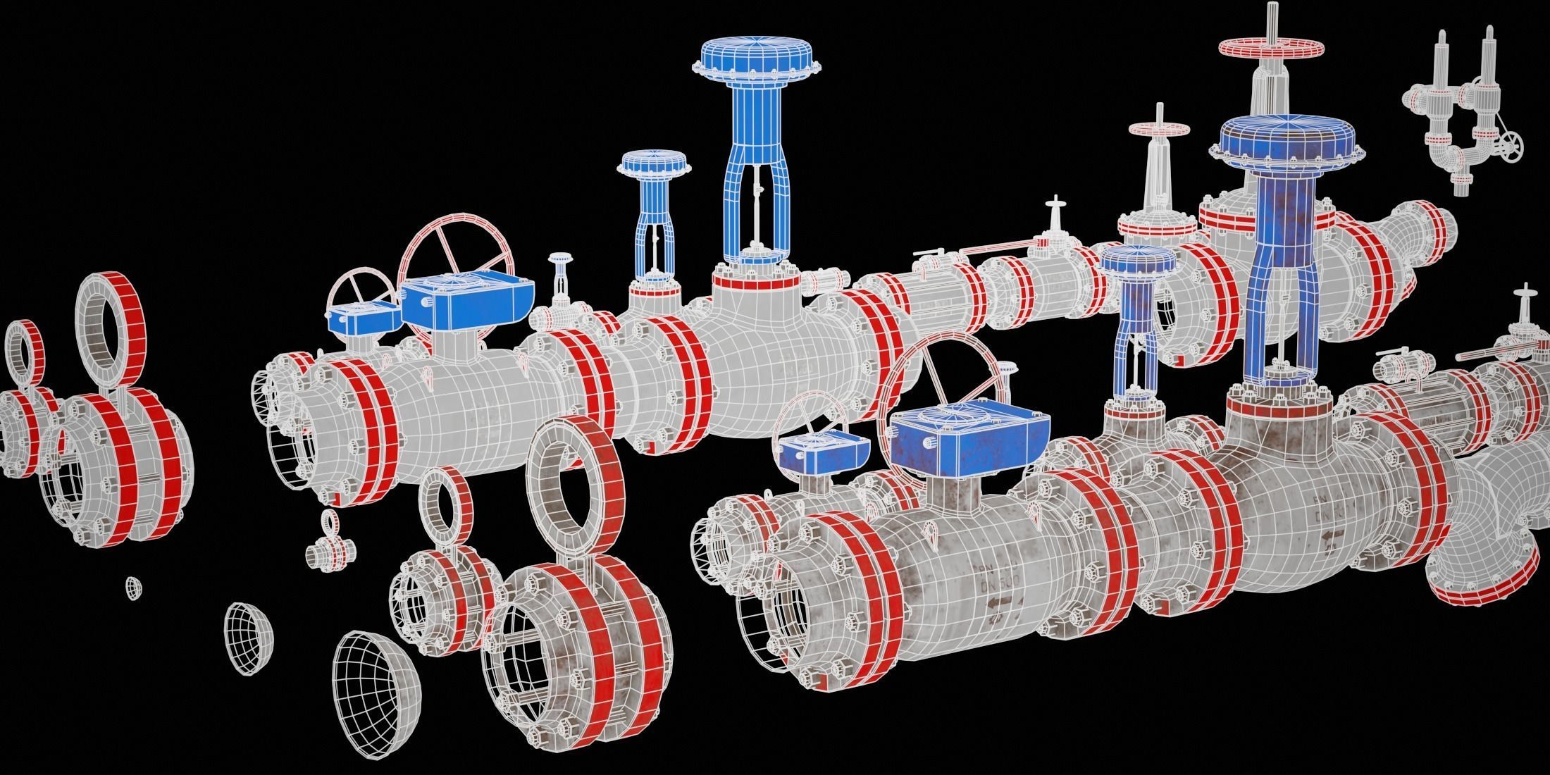 Industrial Vertical Vessel PBR Game Ready Low-poly 3D model_20