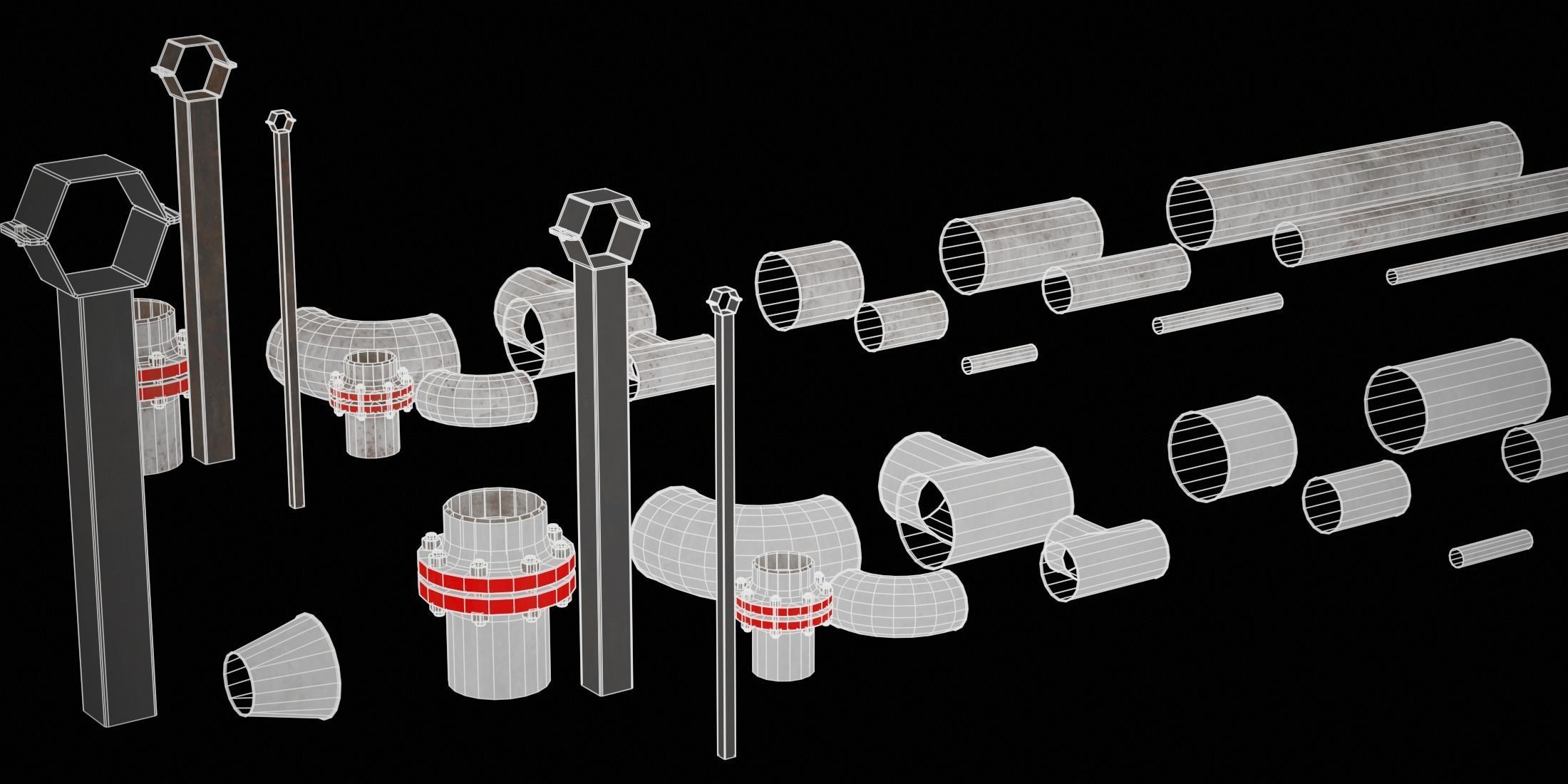 Industrial Vertical Vessel PBR Game Ready Low-poly 3D model_21