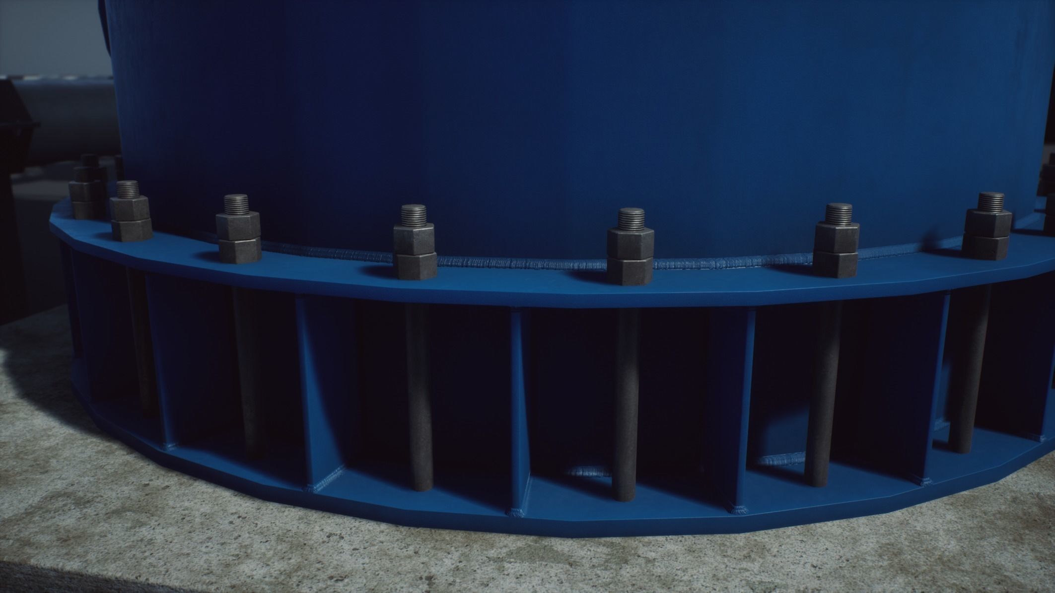 Industrial Vertical Vessel PBR Game Ready Low-poly 3D model_13