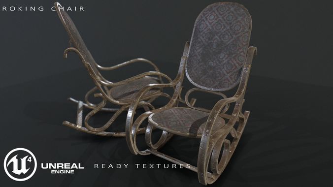 Rocking chair Low-poly 3D model