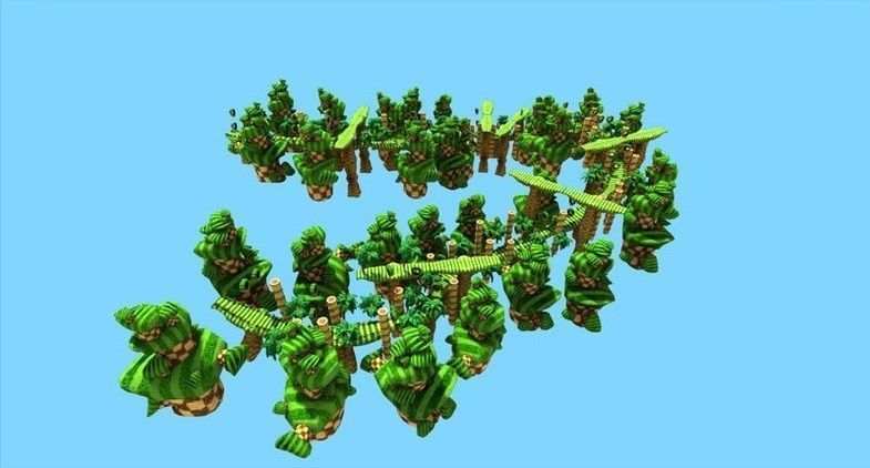 Platformer - Runner Game Level Mobile Ready Low-poly 3D model_1