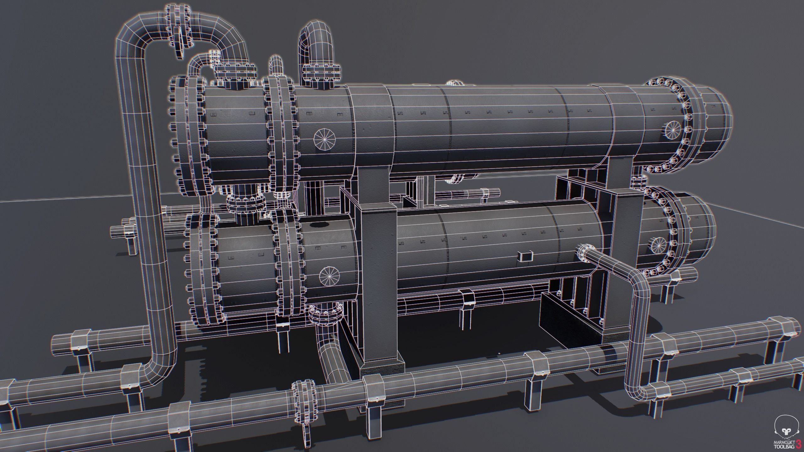 Industrial Vessels PBR PACK Low-poly 3D model_19