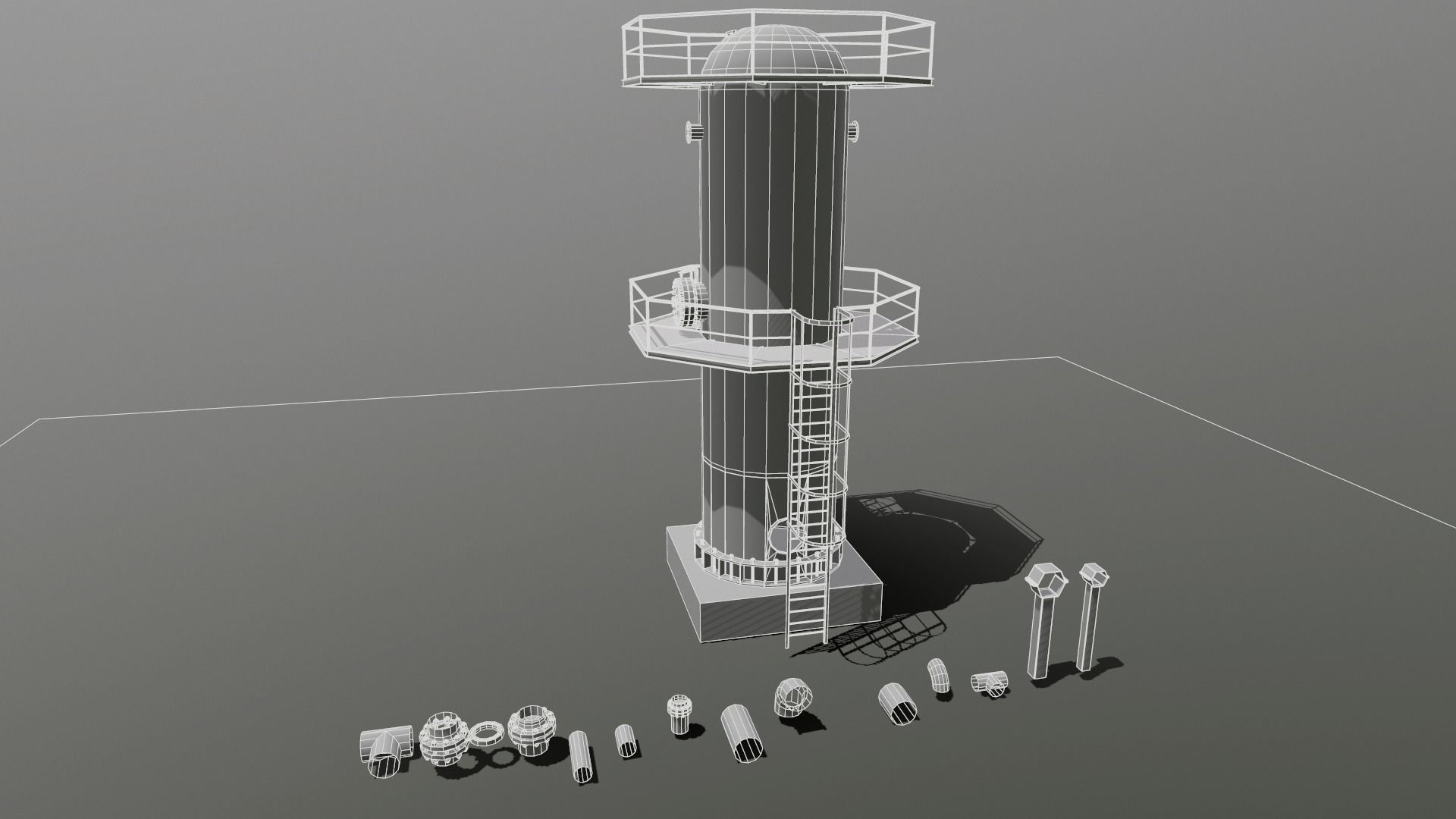 Industrial Vessels PBR PACK Low-poly 3D model_20