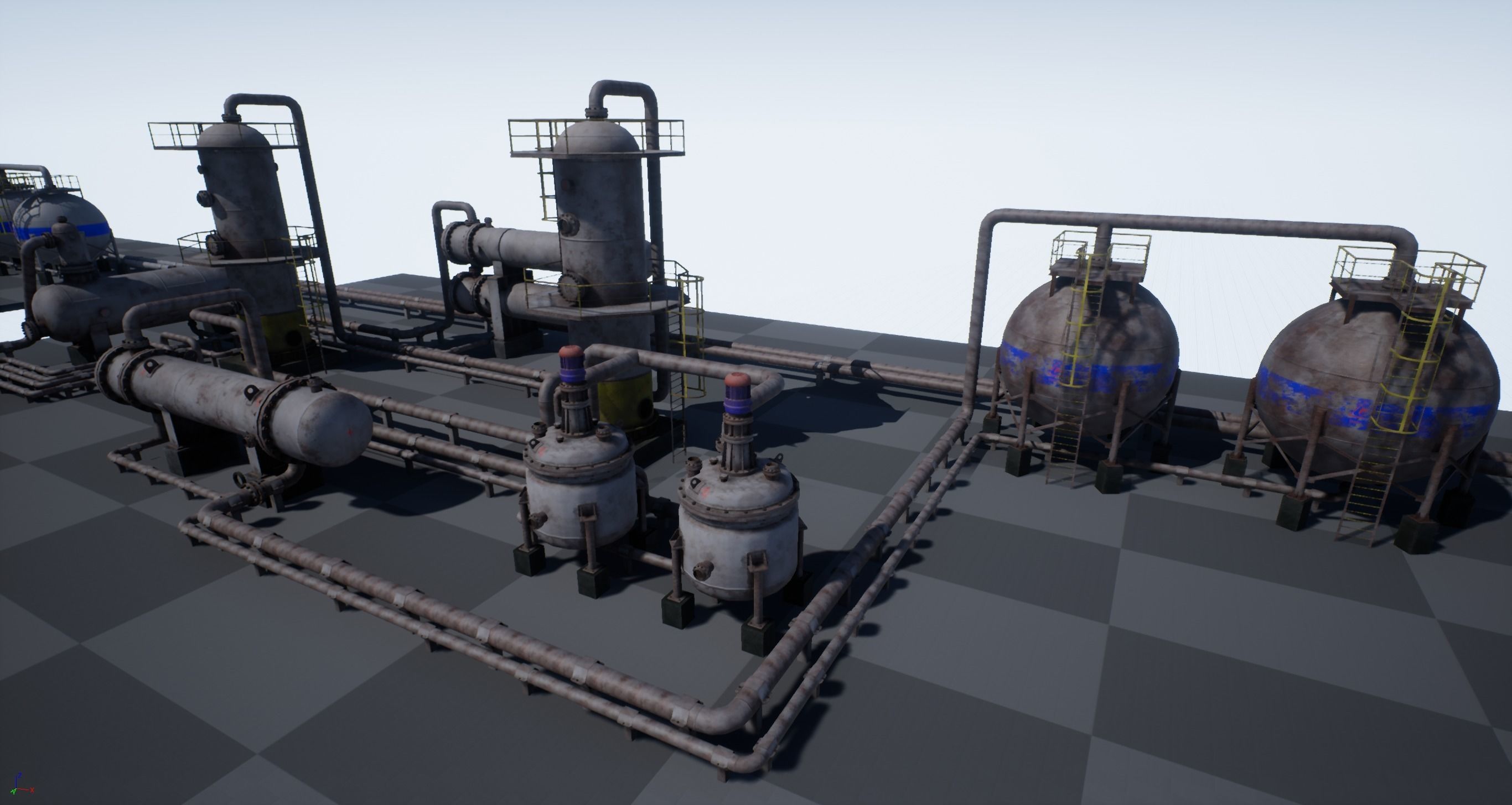 Industrial Vessels PBR PACK Low-poly 3D model_1