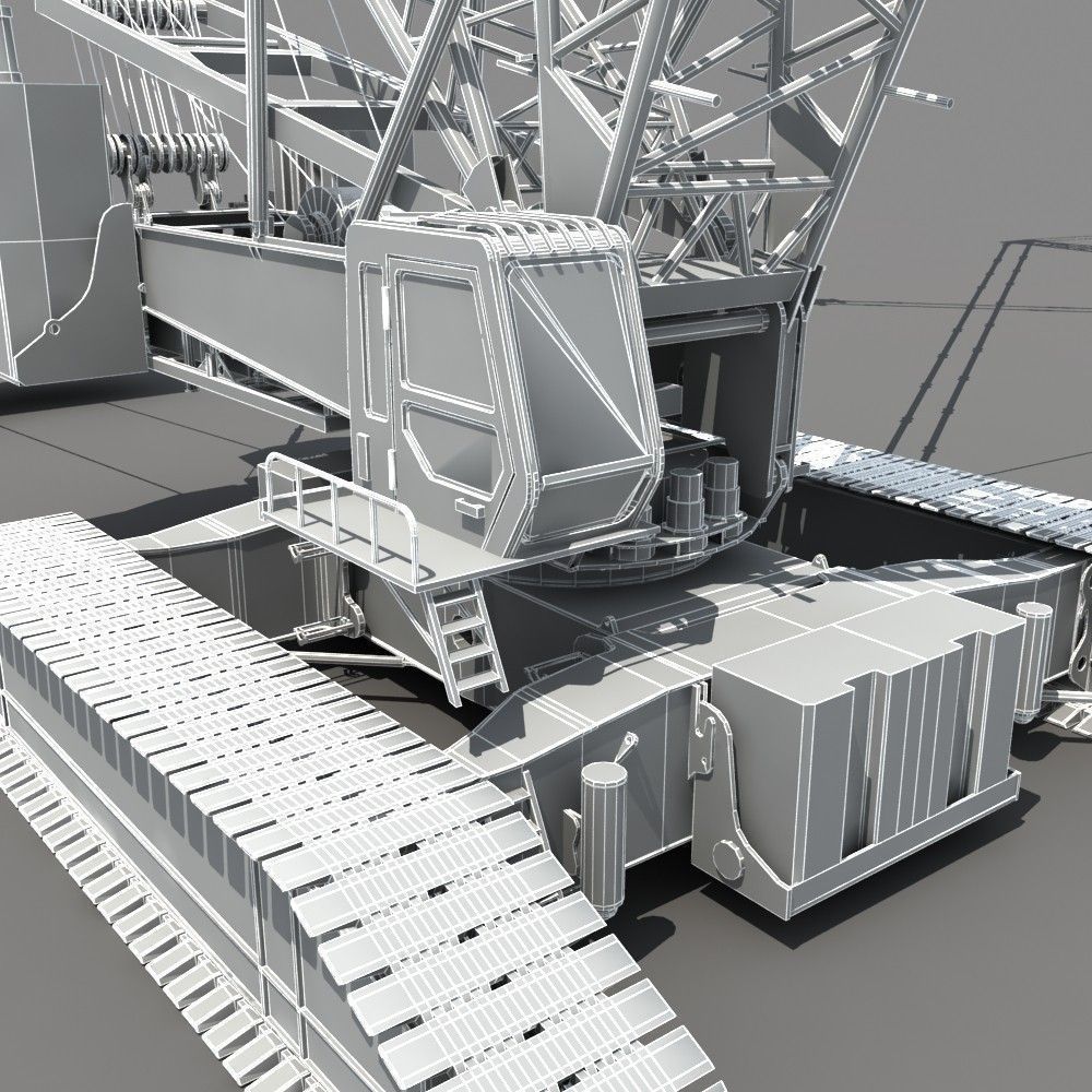 Crawler Crane 3D model_19