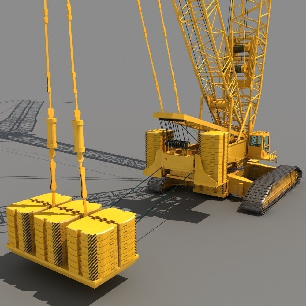 Crawler Crane 3D model_9