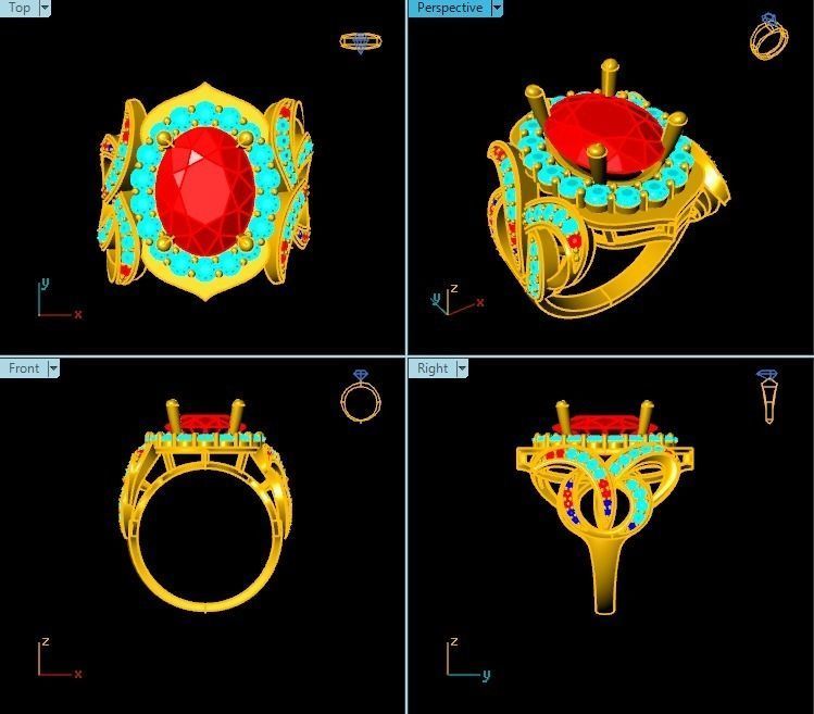 Ring T00317 3D print model_2