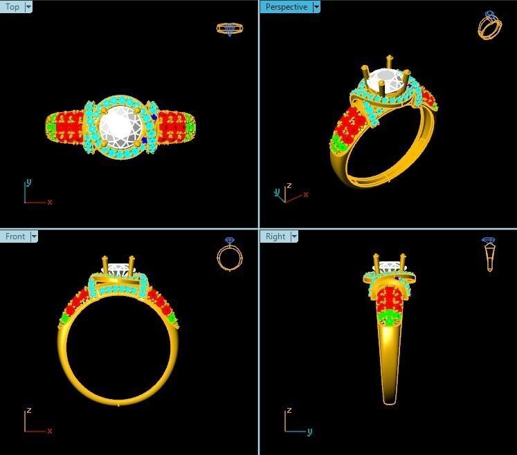 Ring T00318 3D print model_2
