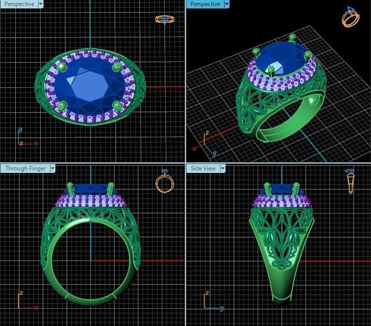 Ring T00319 3D print model_2