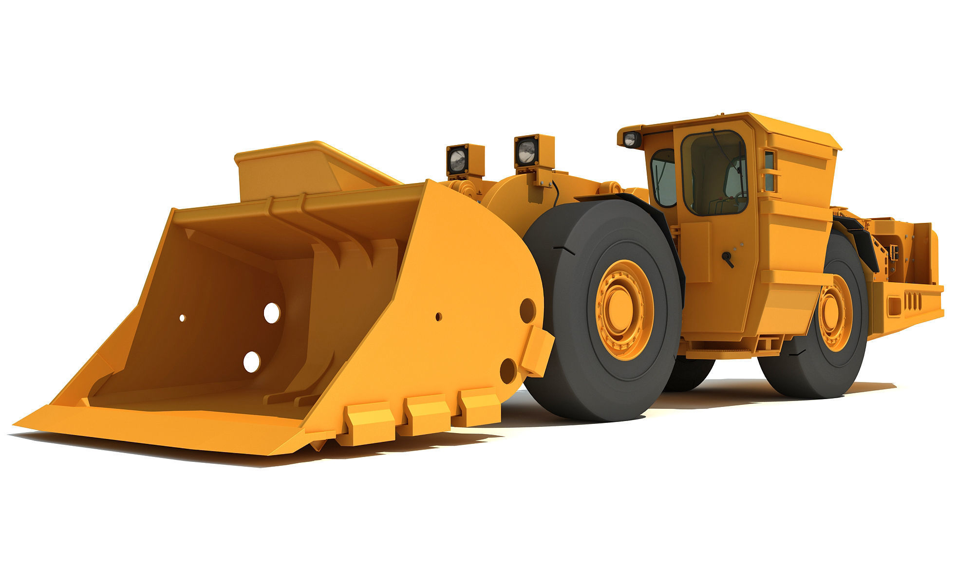 Underground Hard Rock Dump Loader 3D model_8