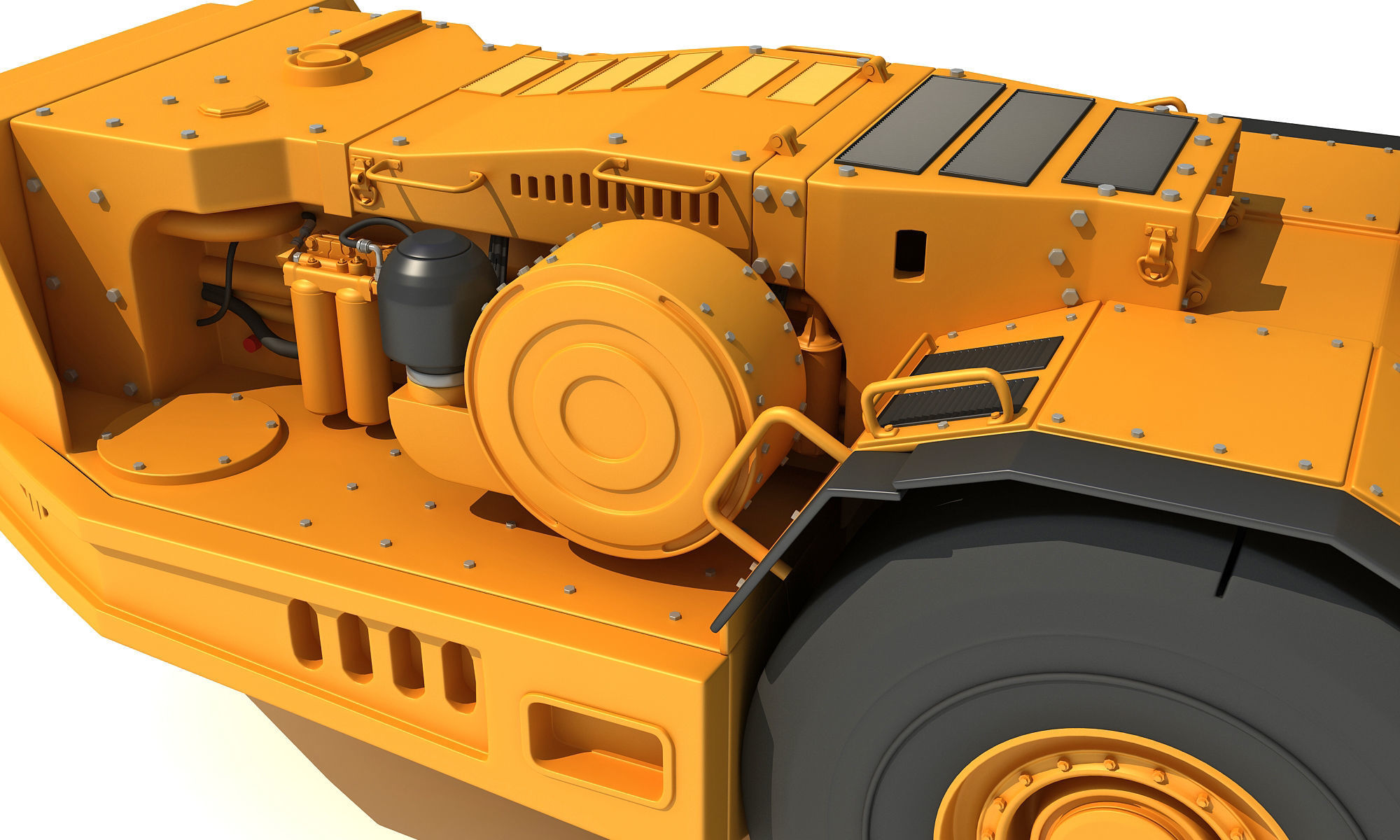 Underground Hard Rock Dump Loader 3D model_15