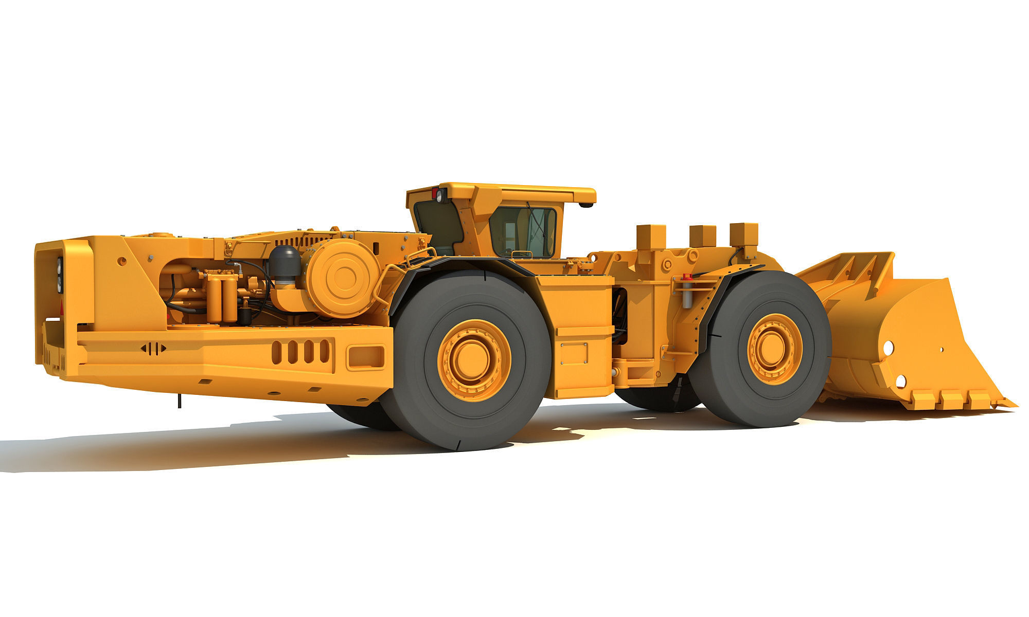 Underground Hard Rock Dump Loader 3D model_7