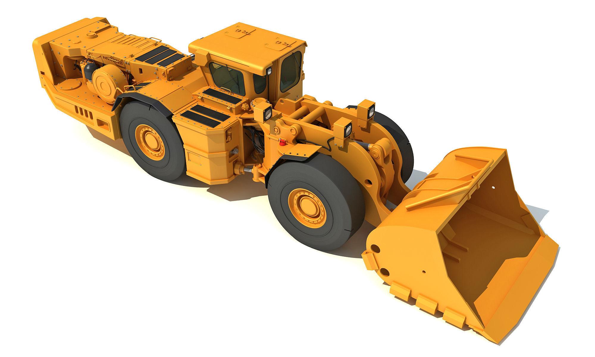 Underground Hard Rock Dump Loader 3D model_11