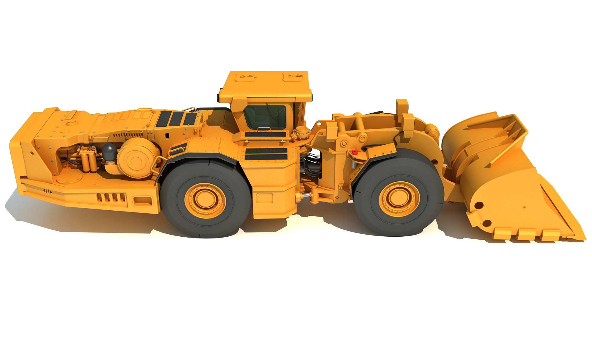 Underground Hard Rock Dump Loader 3D model_6