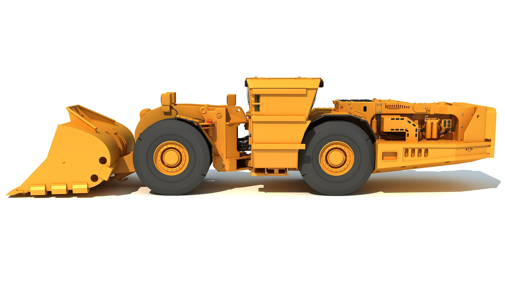 Underground Hard Rock Dump Loader 3D model_2
