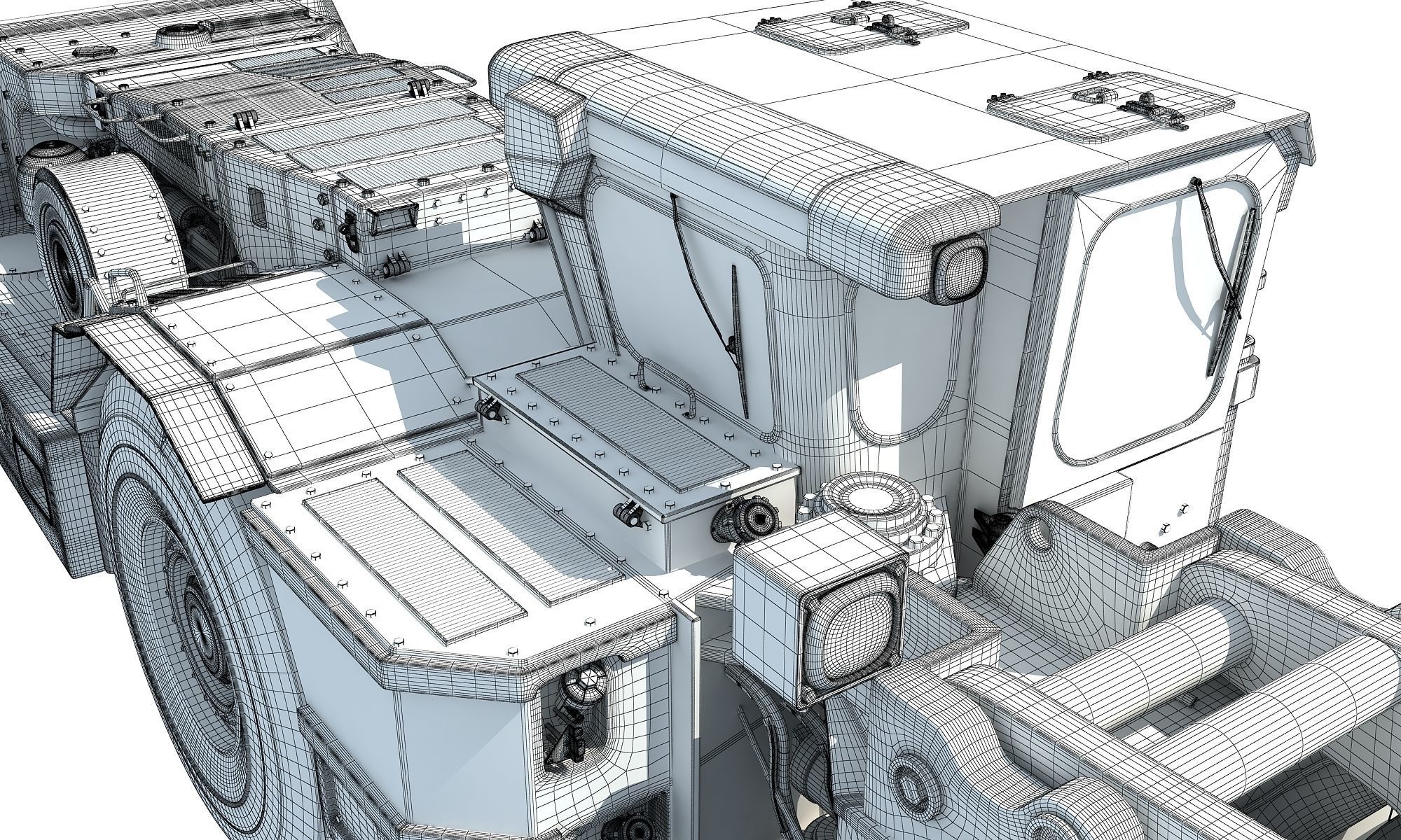 Underground Hard Rock Dump Loader 3D model_25