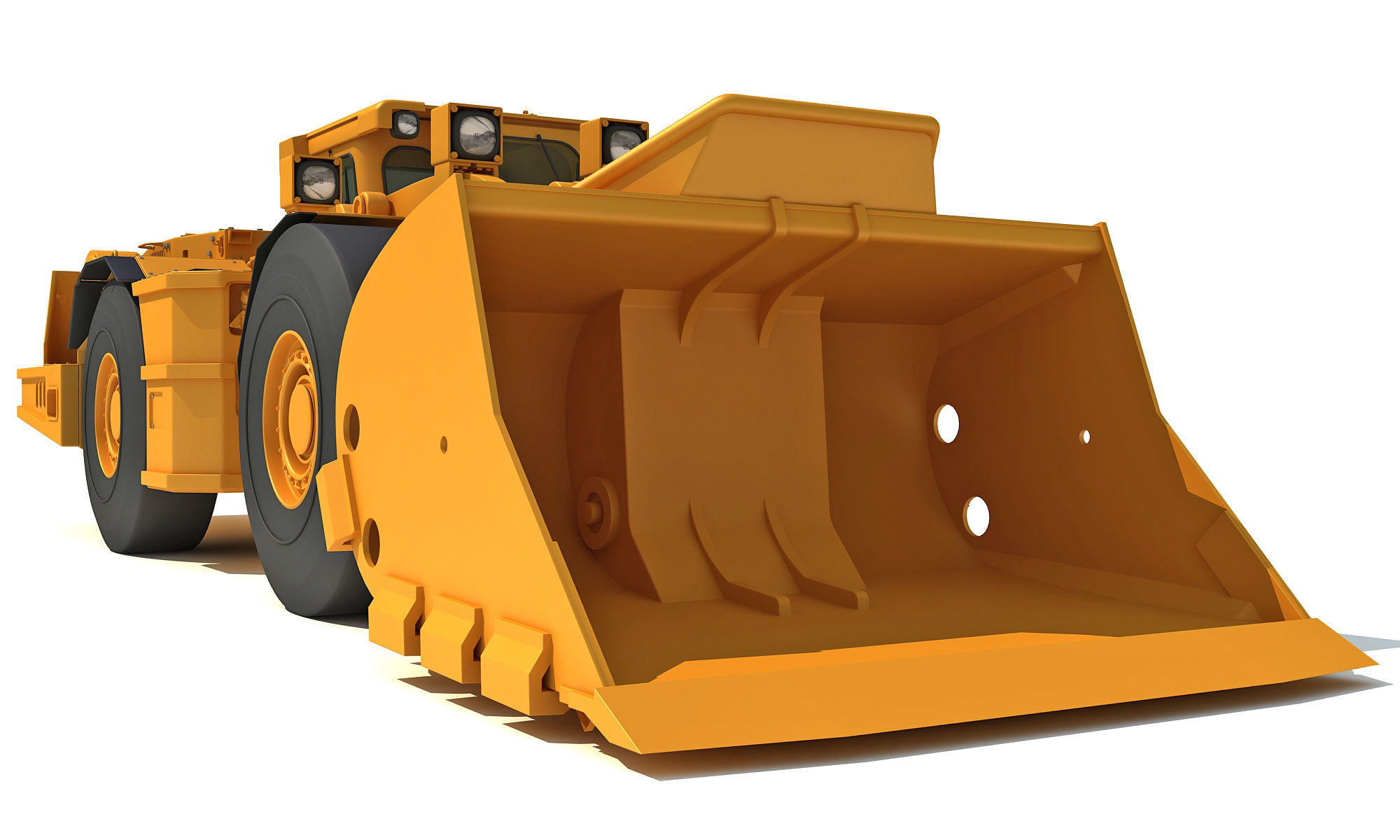 Underground Hard Rock Dump Loader 3D model_10