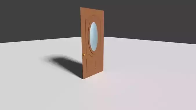 outside door Free low-poly 3D model