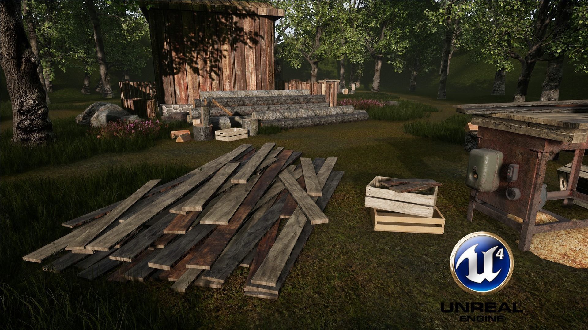 Lumberyard Decorations Low-poly 3D model_14