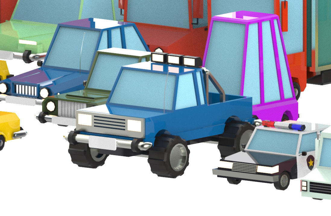 Low poly vehicles  Pack  Low-poly 3D model_26