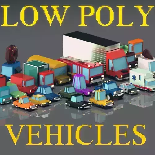 Low poly vehicles  Pack  Low-poly 3D model