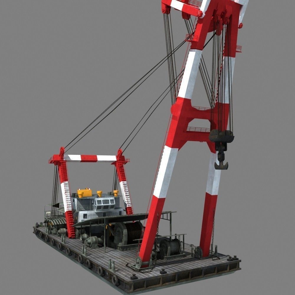 Floating Crane 3D model_1