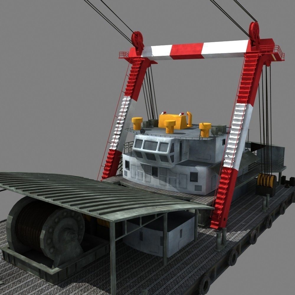 Floating Crane 3D model_8