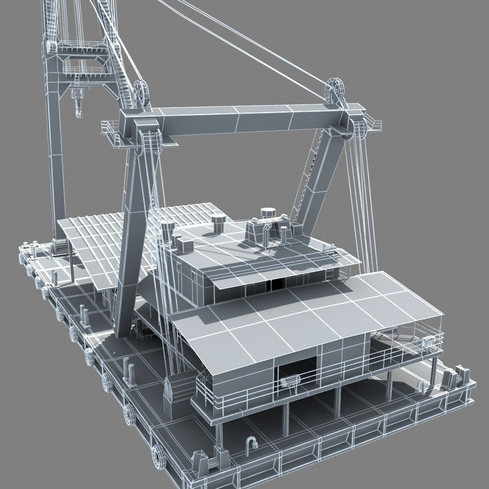 Floating Crane 3D model_10