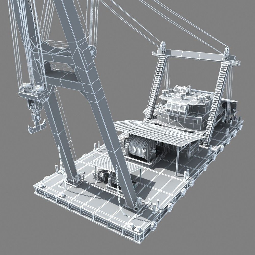 Floating Crane 3D model_13