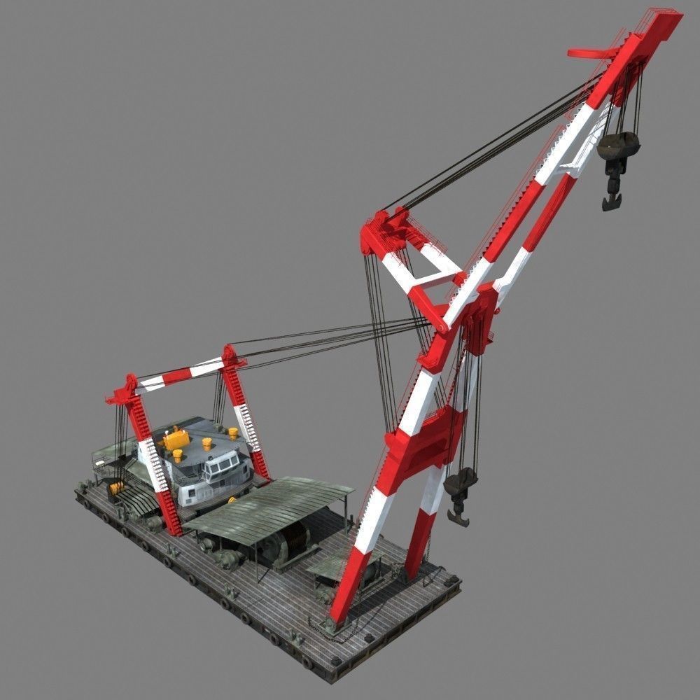 Floating Crane 3D model_4