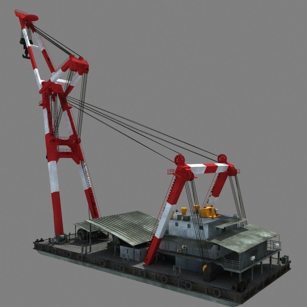 Floating Crane 3D model_5
