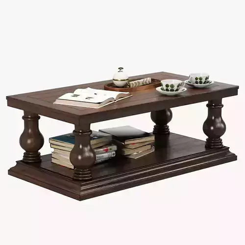 Pottery Barn Lorraine Coffee Table 3D model