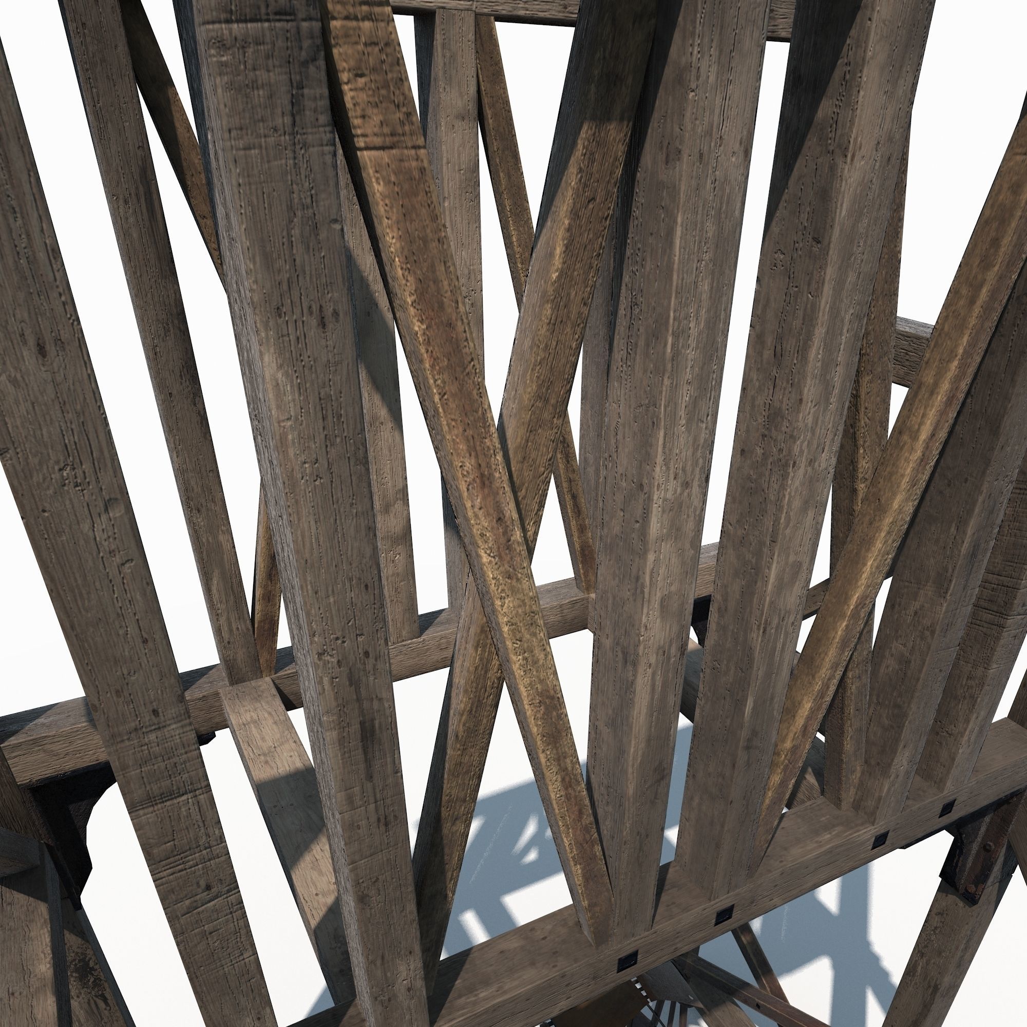 Old Mine Construction Low-poly 3D model_3